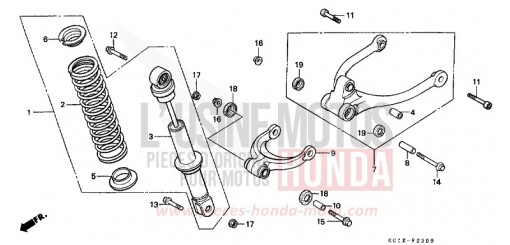 KISSEN, HINTEN CB125TDC de 1982